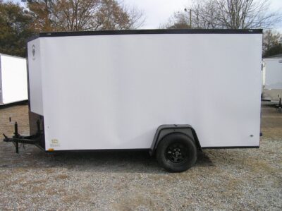 Diamond Cargo 6x12 SA Trailer - White, Ramp, Side Door, Blackout, Embossed - Image 3