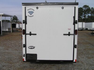 Diamond Cargo 6x12 SA Trailer - White, Ramp, Side Door, Blackout, Embossed - Image 6