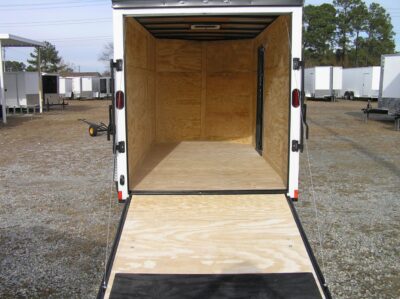 Diamond Cargo 6x12 SA Trailer - White, Ramp, Side Door, Blackout, Embossed - Image 5