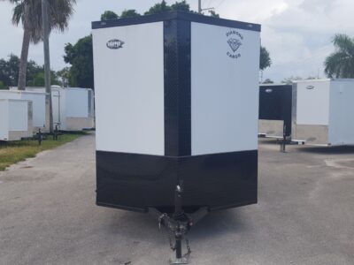 Diamond Cargo 6x12 SA Trailer - White Embossed, Ramp, Side Door, Extra Height, Blackout Package - Image 13