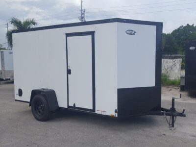 Diamond Cargo 6x12 SA Trailer - White Embossed, Ramp, Side Door, Extra Height, Blackout Package - Image 12
