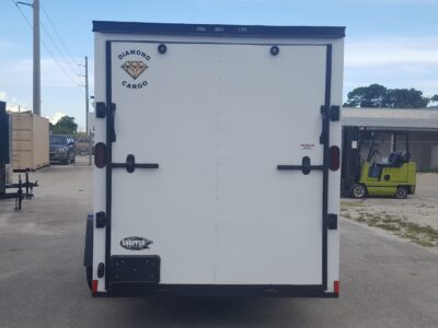 Diamond Cargo 6x12 SA Trailer - White Embossed, Ramp, Side Door, Extra Height, Blackout Package - Image 6