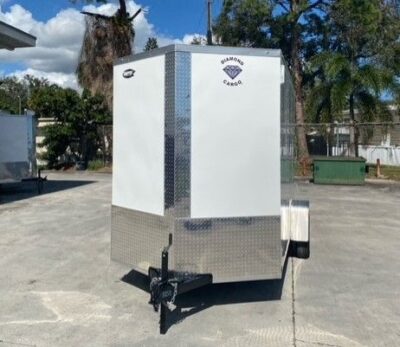 Diamond Cargo 6x12 SA Trailer - White, Ramp, Side Door, Extra Height - Image 2