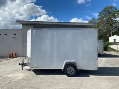 Diamond Cargo 6x12 SA Trailer - White, Ramp, Side Door, Extra Height - Image 3