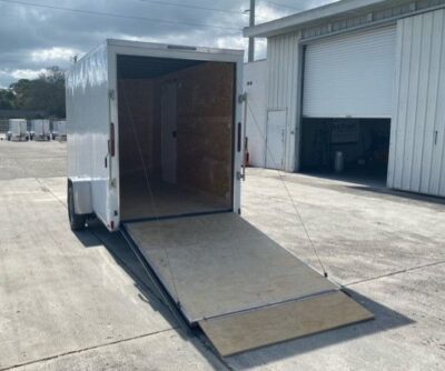Diamond Cargo 6x12 SA Trailer - White, Ramp, Side Door, Extra Height - Image 4