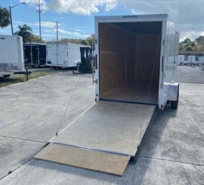 Diamond Cargo 6x12 SA Trailer - White, Ramp, Side Door, Extra Height - Image 7