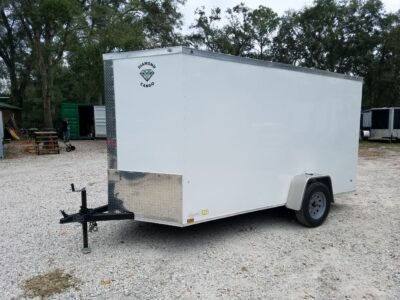 Diamond Cargo 6x12 SA Trailer - White, Ramp, Side Door, Extra Height - Image 3