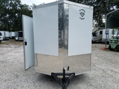 Diamond Cargo 6x12 SA Trailer - White, Ramp, Side Door, Extra Height - Image 15