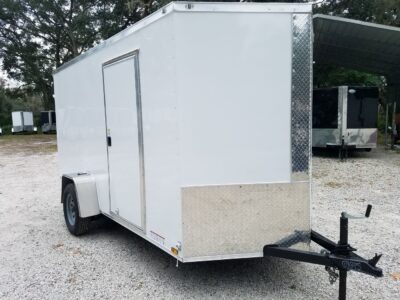 Diamond Cargo 6x12 SA Trailer - White, Ramp, Side Door, Extra Height - Image 16