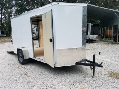 Diamond Cargo 6x12 SA Trailer - White, Ramp, Side Door, Extra Height - Image 14