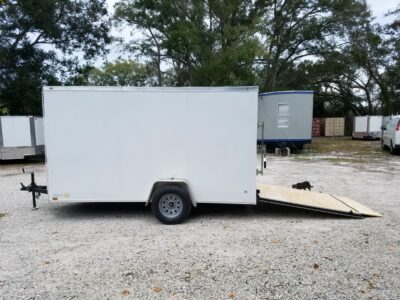 Diamond Cargo 6x12 SA Trailer - White, Ramp, Side Door, Extra Height - Image 4