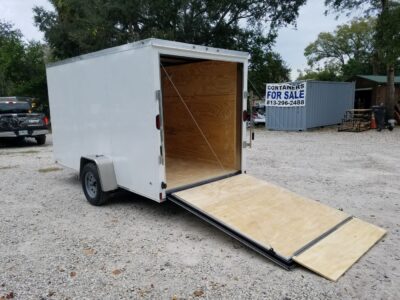 Diamond Cargo 6x12 SA Trailer - White, Ramp, Side Door, Extra Height - Image 6