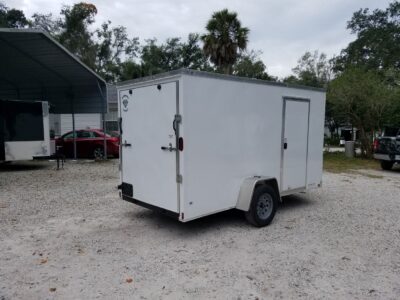 Diamond Cargo 6x12 SA Trailer - White, Ramp, Side Door, Extra Height - Image 11