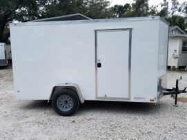 Diamond Cargo 6x12 SA Trailer - White, Ramp, Side Door, Extra Height