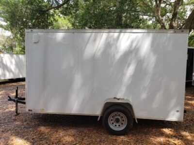 Diamond Cargo 6x12 SA Trailer - White, Ramp, Side Door, Extra Height - Image 4