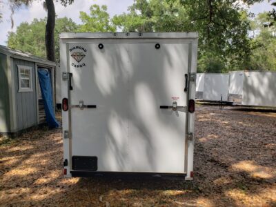 Diamond Cargo 6x12 SA Trailer - White, Ramp, Side Door, Extra Height - Image 8