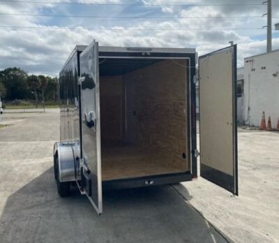 Diamond Cargo 6x12 TA Trailer - Black, Ramp, Side Door, Extra Height - Image 4