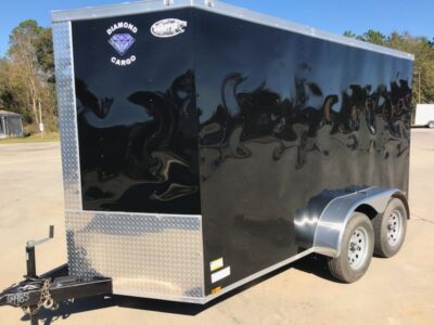 Diamond Cargo 6x12 TA Trailer - Black, Ramp, Side Door, Extra Height - Image 3