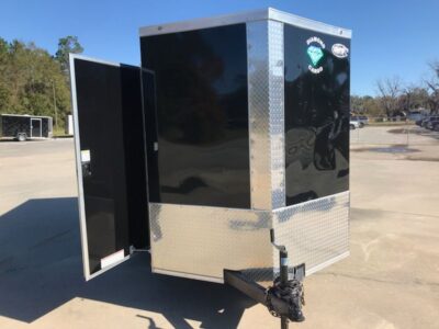 Diamond Cargo 6x12 TA Trailer - Black, Ramp, Side Door, Extra Height - Image 15