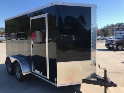 Diamond Cargo 6x12 TA Trailer - Black, Ramp, Side Door, Extra Height - Image 16