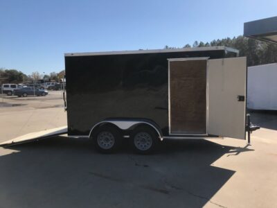 Diamond Cargo 6x12 TA Trailer - Black, Ramp, Side Door, Extra Height - Image 12