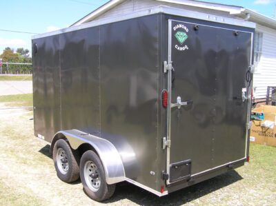 Diamond Cargo 6x12 TA Trailer - Charcoal, Ramp, Side Door, Extra Height. Insulated - Image 5