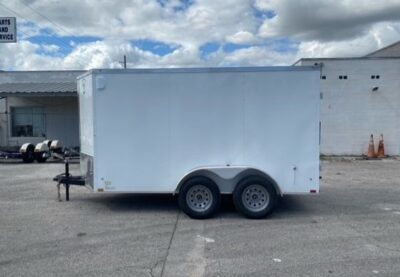 Diamond Cargo 6x12 TA Trailer - White, Ramp, Side Door, Extra Height - Image 3