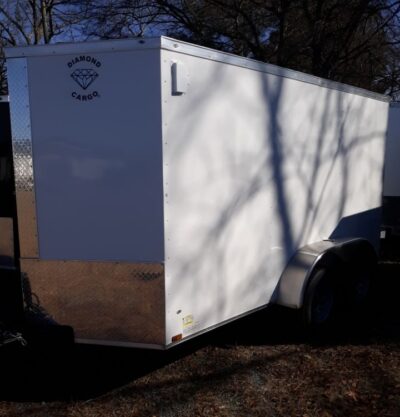 Diamond Cargo 6x12 TA Trailer - White, Ramp, Side Door, Extra Height, Insulated - Image 3
