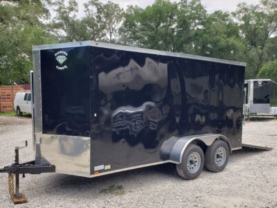 Diamond Cargo 6x14 TA Trailer - Black, Ramp, Side Door, Extra Height - Image 2
