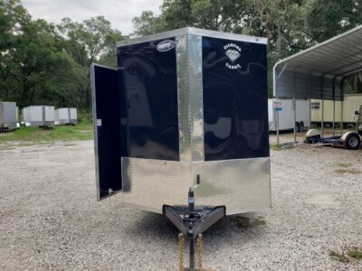 Diamond Cargo 6x14 TA Trailer - Black, Ramp, Side Door, Extra Height - Image 15