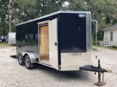Diamond Cargo 6x14 TA Trailer - Black, Ramp, Side Door, Extra Height - Image 14