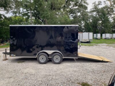 Diamond Cargo 6x14 TA Trailer - Black, Ramp, Side Door, Extra Height - Image 4