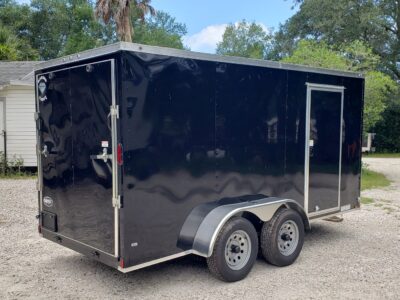 Diamond Cargo 6x14 TA Trailer - Black, Ramp, Side Door, Extra Height - Image 11
