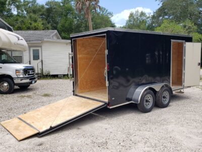 Diamond Cargo 6x14 TA Trailer - Black, Ramp, Side Door, Extra Height - Image 10