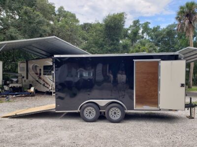 Diamond Cargo 6x14 TA Trailer - Black, Ramp, Side Door, Extra Height - Image 12
