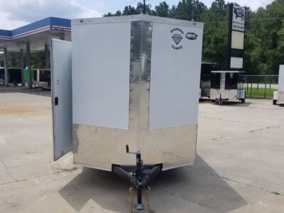 Diamond Cargo 6x14 TA Trailer - White, Ramp, Side Door, Extra Height - Image 14