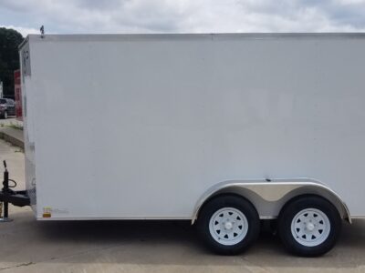 Diamond Cargo 6x14 TA Trailer - White, Ramp, Side Door, Extra Height - Image 5