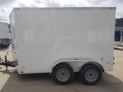 Diamond Cargo 7x10 TA Trailer - White, Bran Doors, Side Door, Extra Height - Image 4
