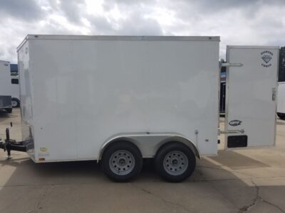 Diamond Cargo 7x10 TA Trailer - White, Bran Doors, Side Door, Extra Height - Image 3