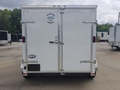 Diamond Cargo 7x10 TA Trailer - White, Bran Doors, Side Door, Extra Height - Image 8
