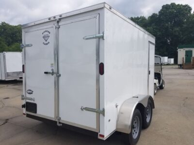 Diamond Cargo 7x10 TA Trailer - White, Bran Doors, Side Door, Extra Height - Image 10