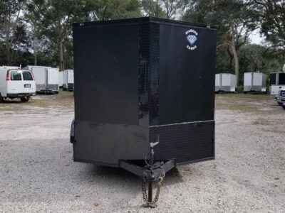 Diamond Cargo 7x12 TA Trailer - Flat Black, Ramp, Side Door, Extra Height, Blackout Motorcycle Package - Image 17