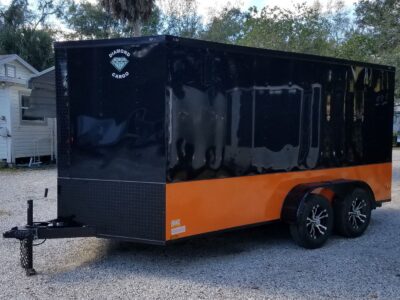 Diamond Cargo 7x14 TA Trailer - Black, Ramp, Side Door, Extra Height, Blackout Motorcycle Package - Image 3