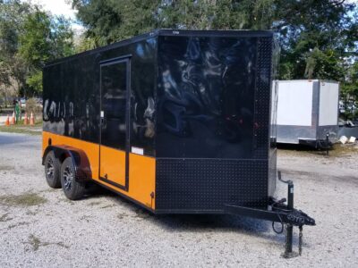 Diamond Cargo 7x14 TA Trailer - Black, Ramp, Side Door, Extra Height, Blackout Motorcycle Package - Image 16
