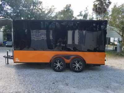 Diamond Cargo 7x14 TA Trailer - Black, Ramp, Side Door, Extra Height, Blackout Motorcycle Package - Image 5