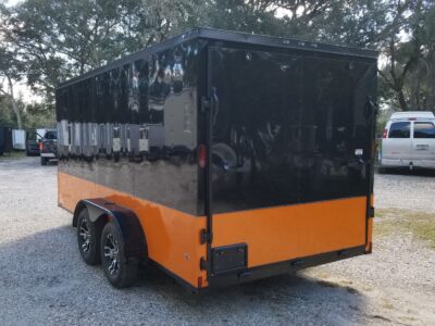 Diamond Cargo 7x14 TA Trailer - Black, Ramp, Side Door, Extra Height, Blackout Motorcycle Package - Image 7