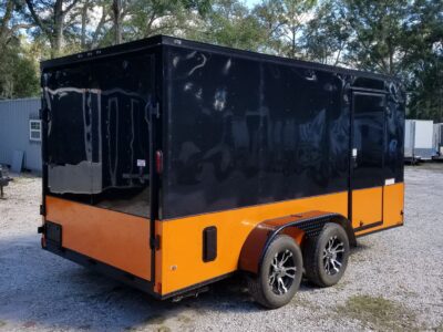 Diamond Cargo 7x14 TA Trailer - Black, Ramp, Side Door, Extra Height, Blackout Motorcycle Package - Image 11