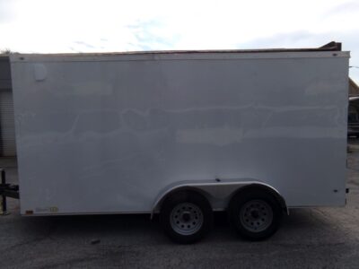 Diamond Cargo 7x14 TA Trailer - White, Ramp, Side Door, Extra Height - Image 14