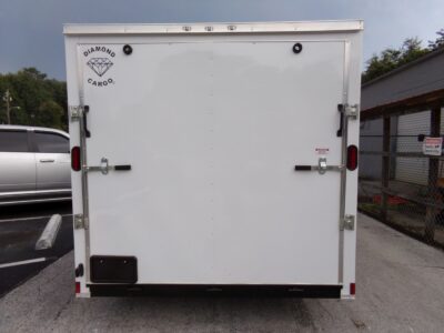 Diamond Cargo 7x14 TA Trailer - White, Ramp, Side Door, Extra Height - Image 13