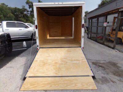 Diamond Cargo 7x14 TA Trailer - White, Ramp, Side Door, Extra Height - Image 11